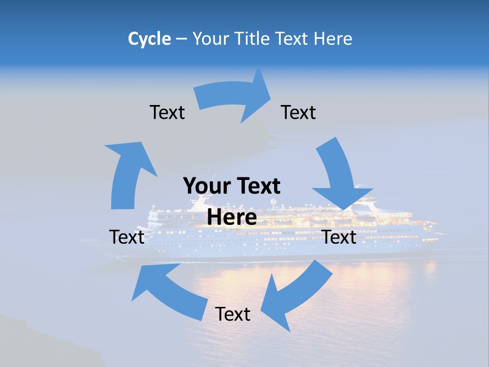 Tour Boat Sea PowerPoint Template