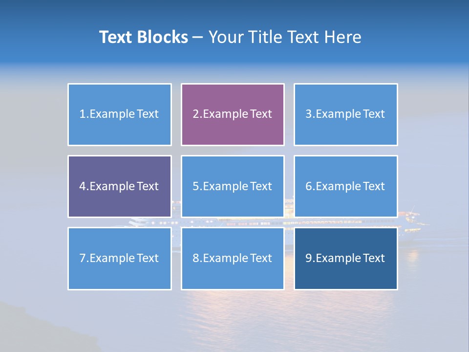 Tour Boat Sea PowerPoint Template