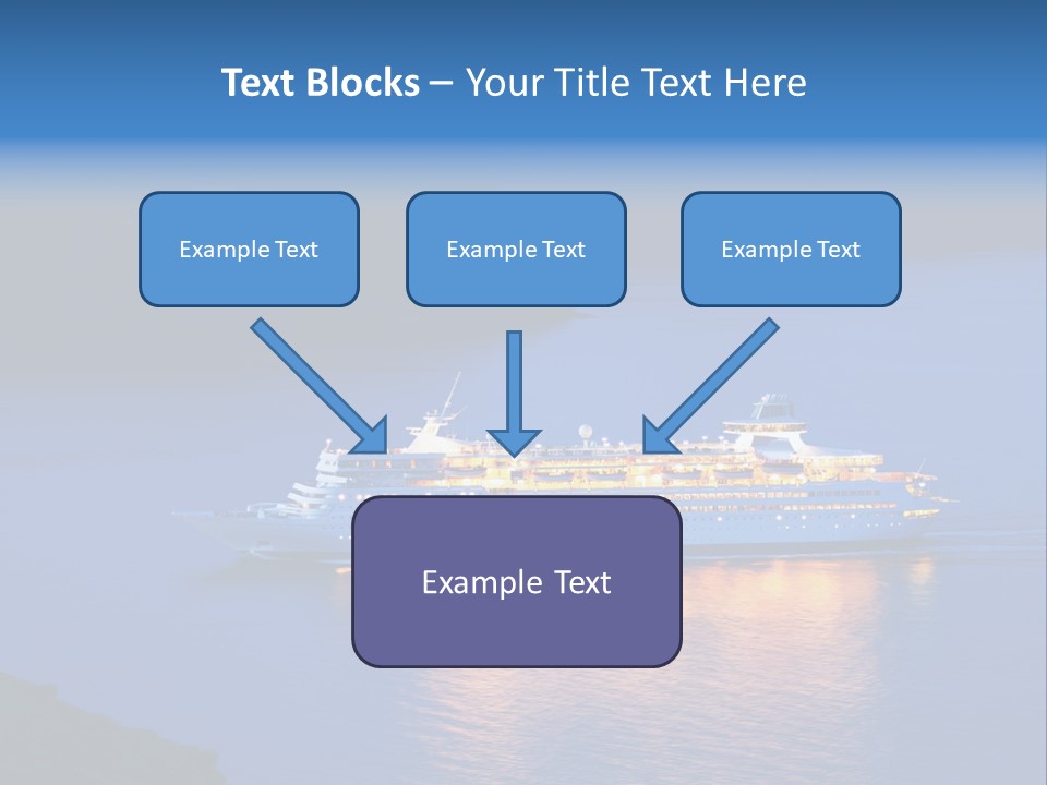 Tour Boat Sea PowerPoint Template