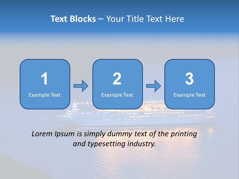 Tour Boat Sea PowerPoint Template