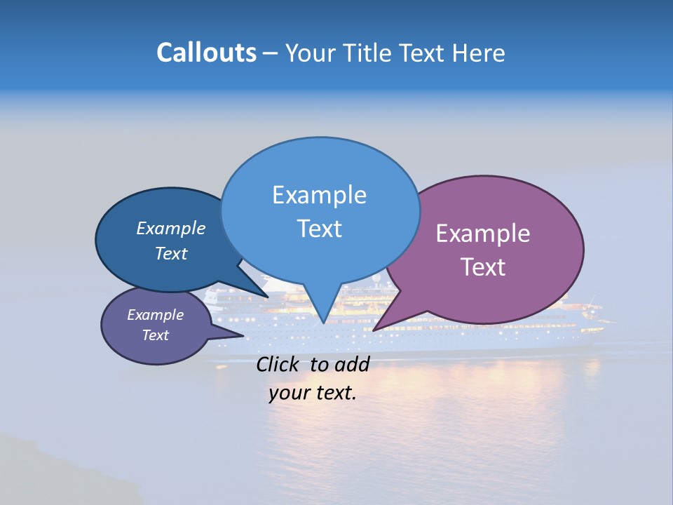 Tour Boat Sea PowerPoint Template