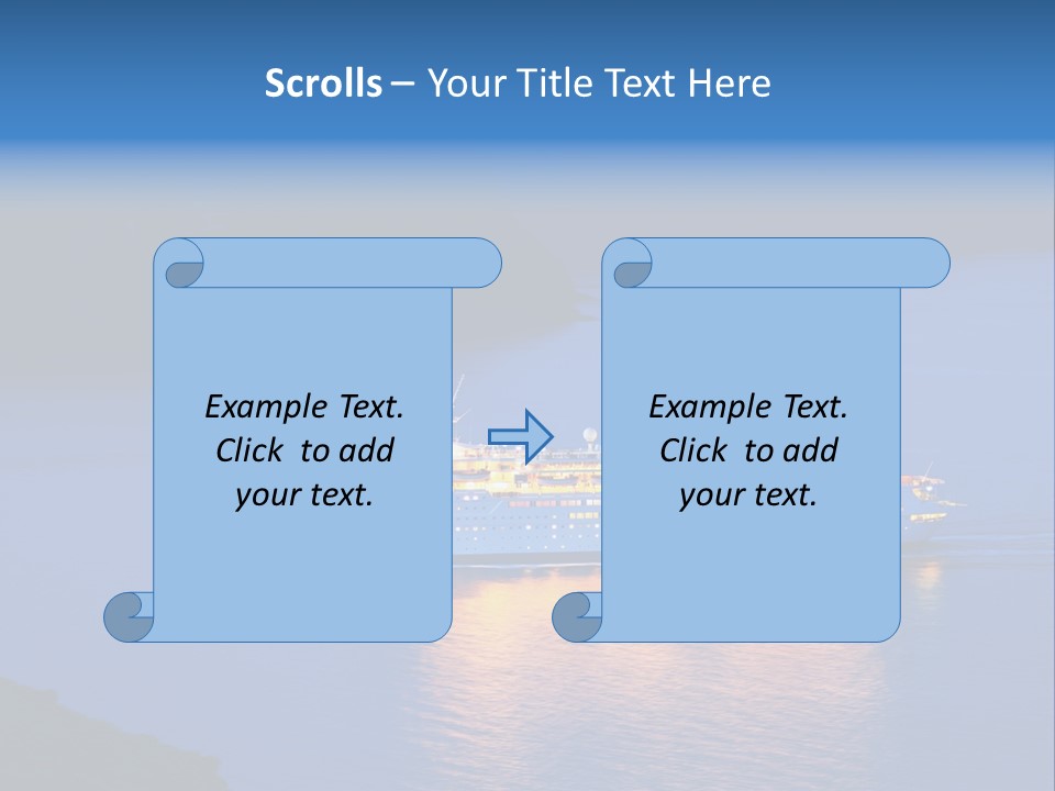 Tour Boat Sea PowerPoint Template