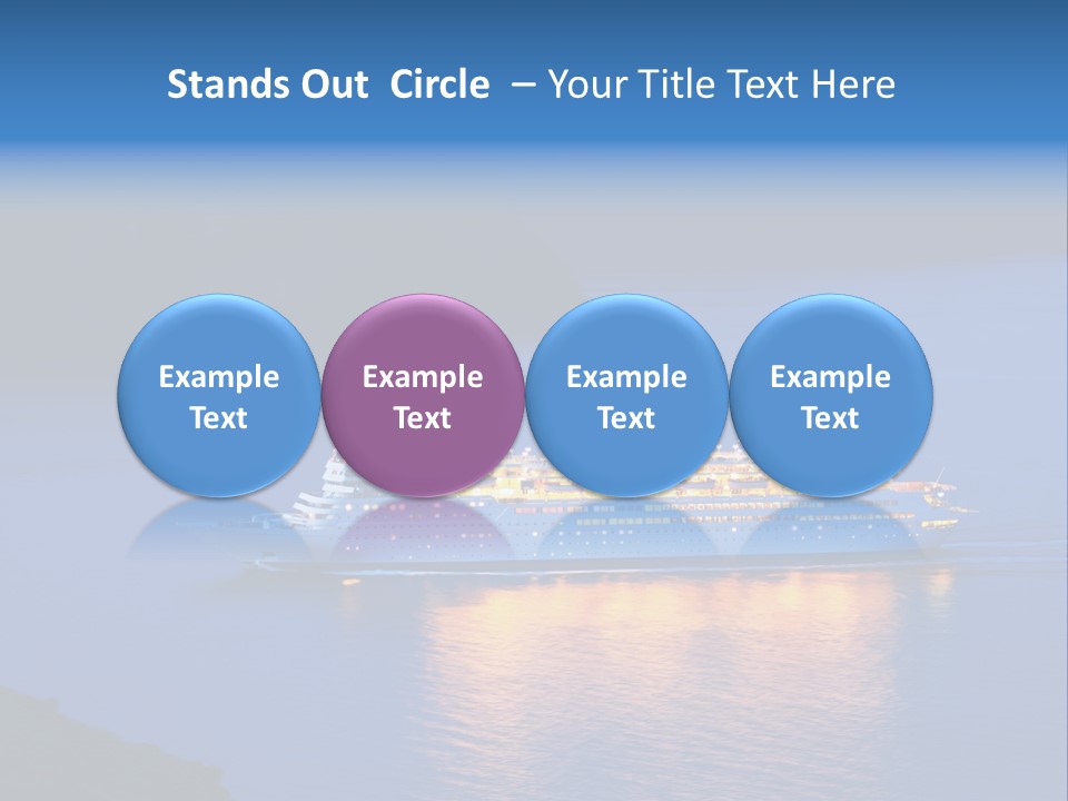 Tour Boat Sea PowerPoint Template