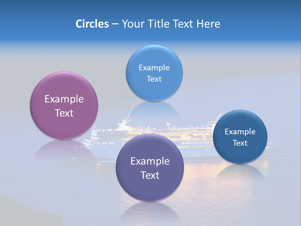 Tour Boat Sea PowerPoint Template