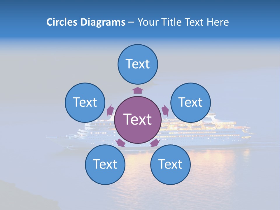 Tour Boat Sea PowerPoint Template