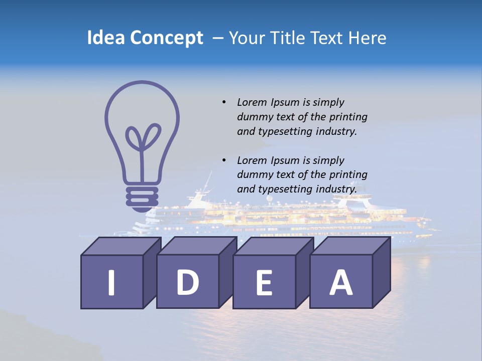Tour Boat Sea PowerPoint Template