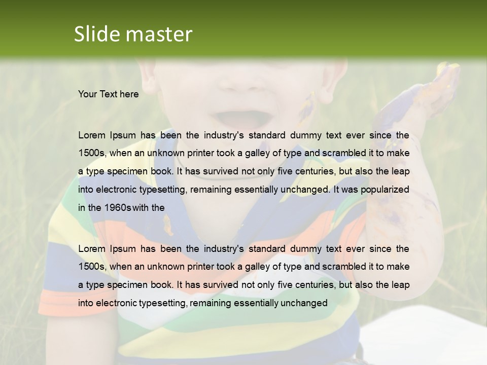 Painter Montessori Smiley Face PowerPoint Template