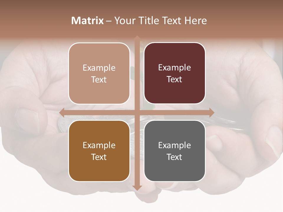 A Person Holding A Plant Growing From A Pile Of Coins PowerPoint Template