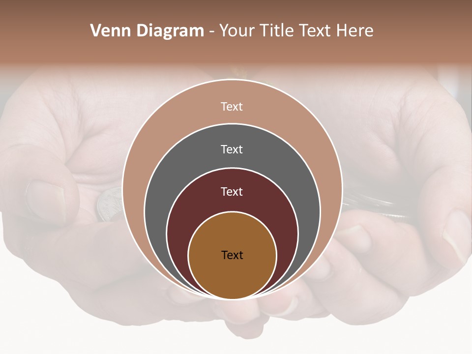 A Person Holding A Plant Growing From A Pile Of Coins PowerPoint Template