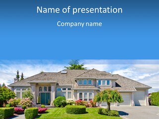 Large Style House PowerPoint Template