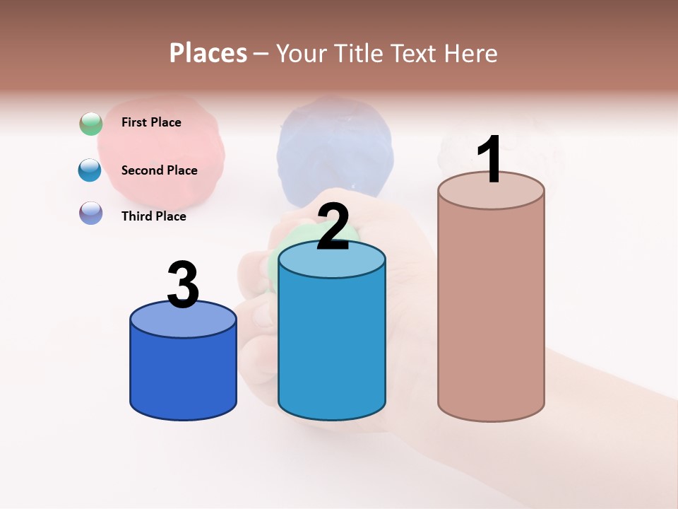 Hand Red Work PowerPoint Template