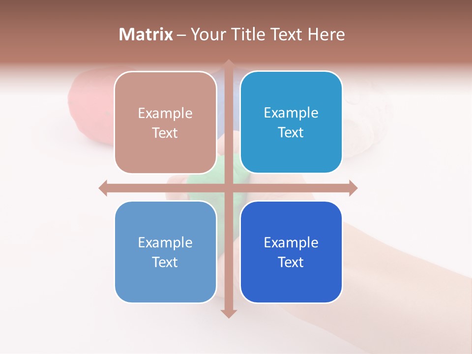 Hand Red Work PowerPoint Template