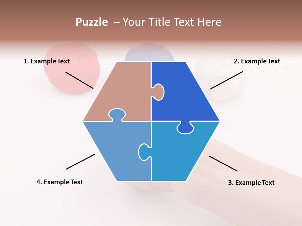 Hand Red Work PowerPoint Template