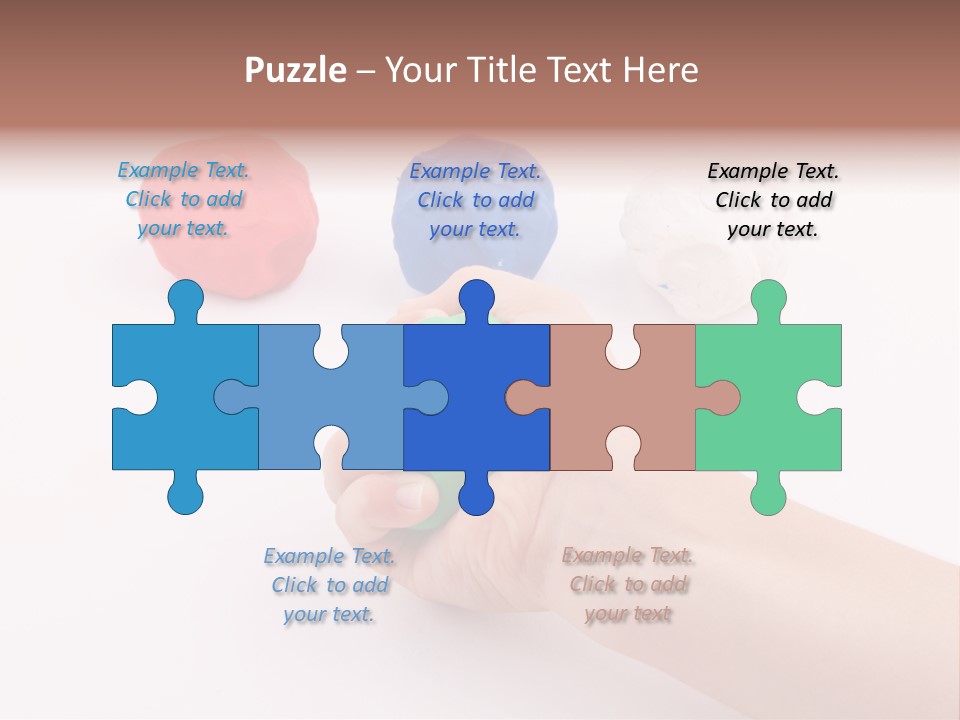 Hand Red Work PowerPoint Template