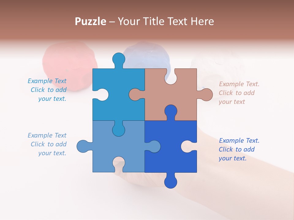 Hand Red Work PowerPoint Template