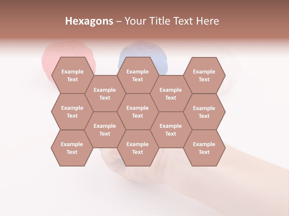 Hand Red Work PowerPoint Template