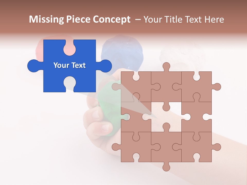 Hand Red Work PowerPoint Template