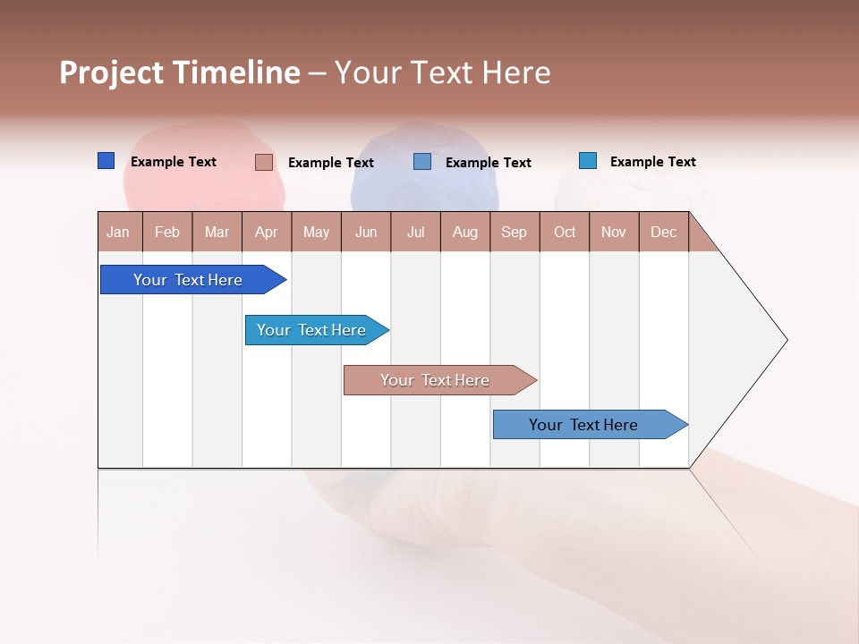 Hand Red Work PowerPoint Template