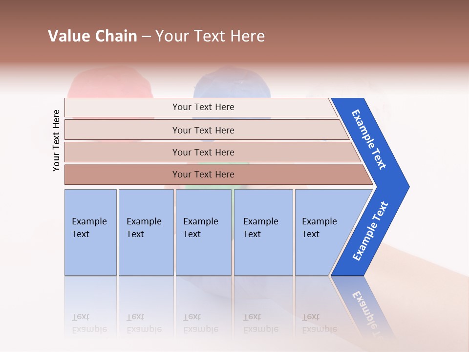 Hand Red Work PowerPoint Template
