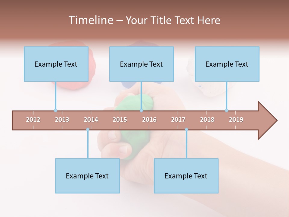 Hand Red Work PowerPoint Template
