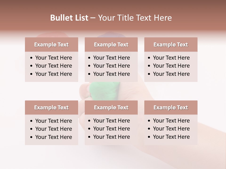 Hand Red Work PowerPoint Template