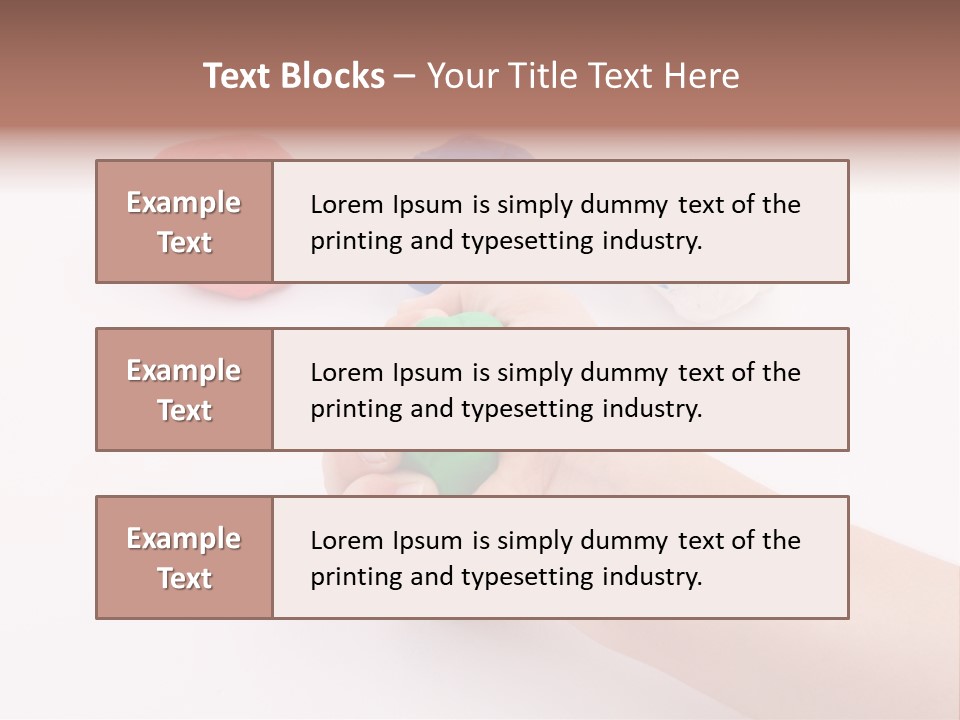 Hand Red Work PowerPoint Template