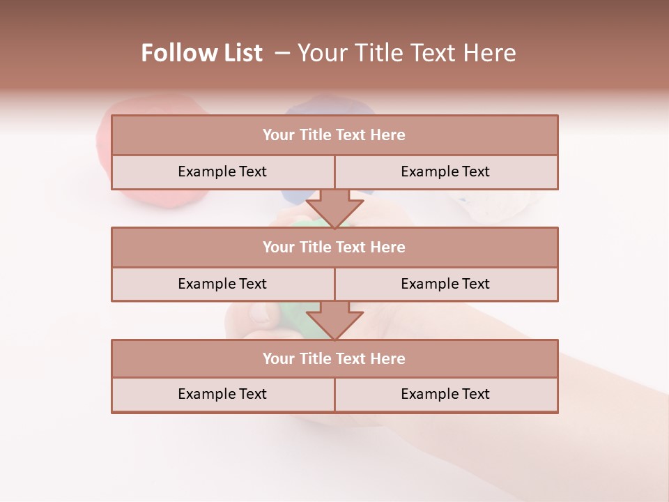 Hand Red Work PowerPoint Template