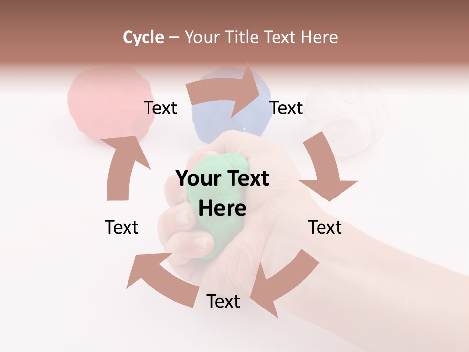 Hand Red Work PowerPoint Template