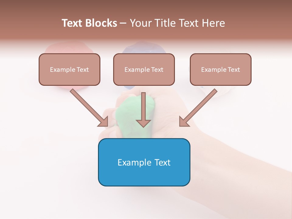 Hand Red Work PowerPoint Template