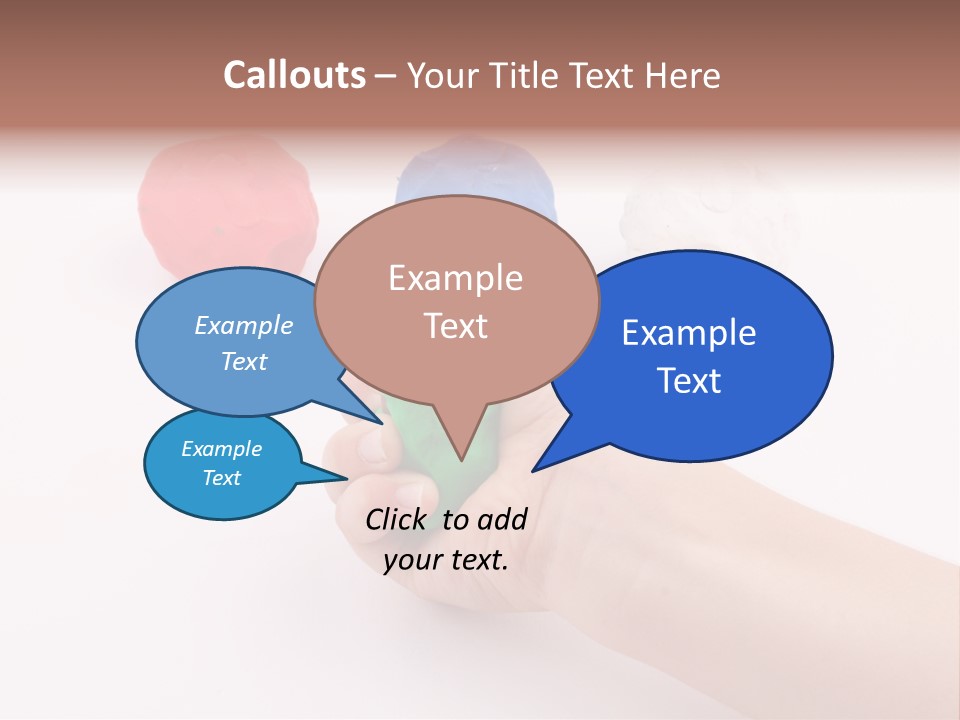 Hand Red Work PowerPoint Template