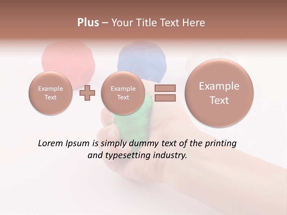 Hand Red Work PowerPoint Template