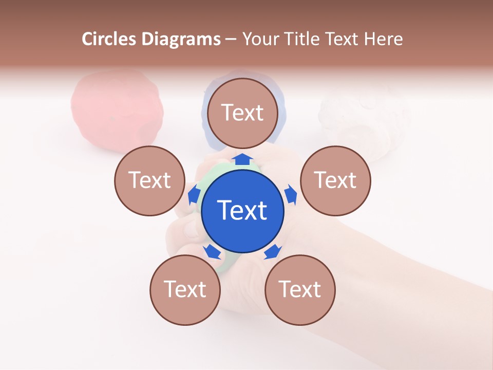 Hand Red Work PowerPoint Template