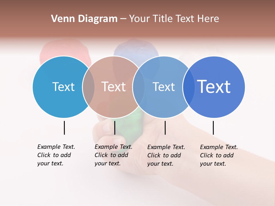 Hand Red Work PowerPoint Template