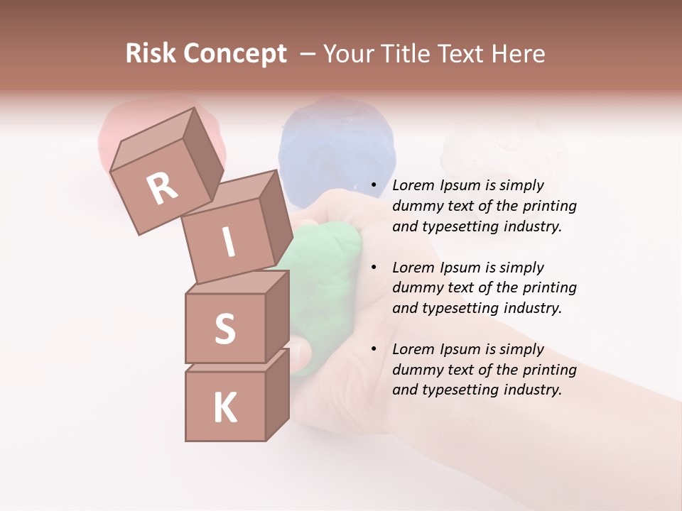 Hand Red Work PowerPoint Template