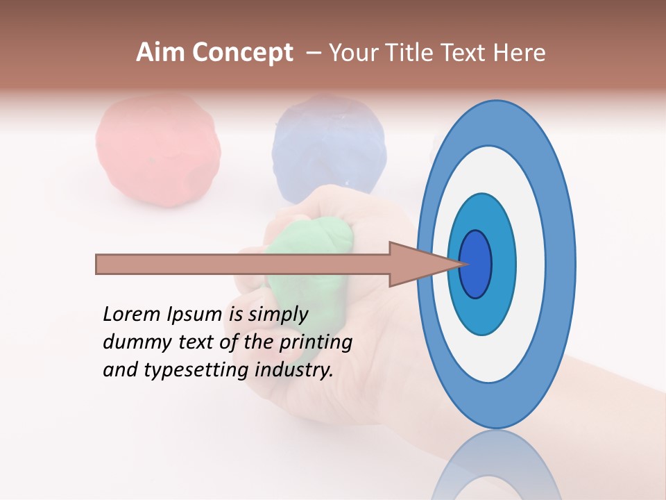 Hand Red Work PowerPoint Template