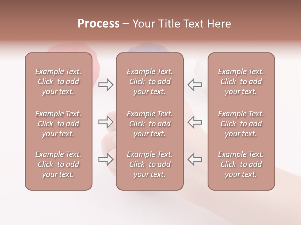 Hand Red Work PowerPoint Template