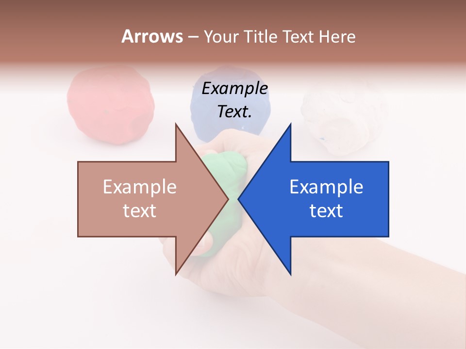Hand Red Work PowerPoint Template
