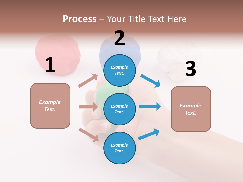 Hand Red Work PowerPoint Template