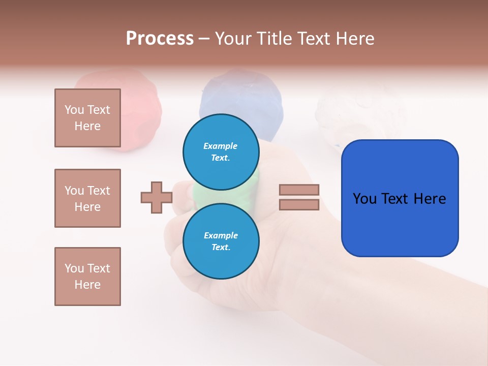 Hand Red Work PowerPoint Template