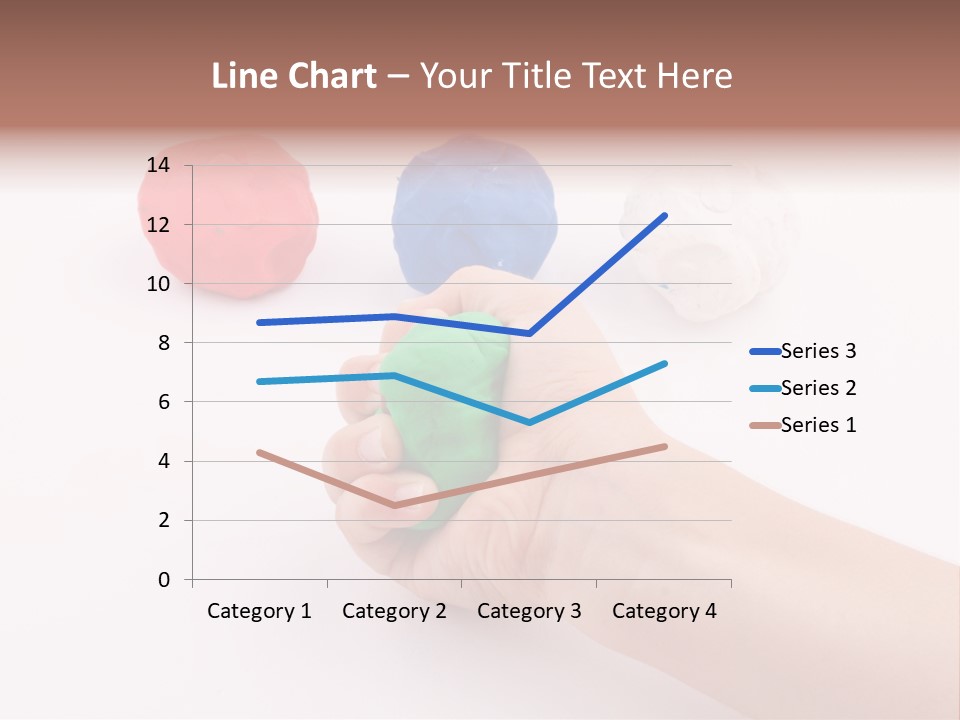 Hand Red Work PowerPoint Template