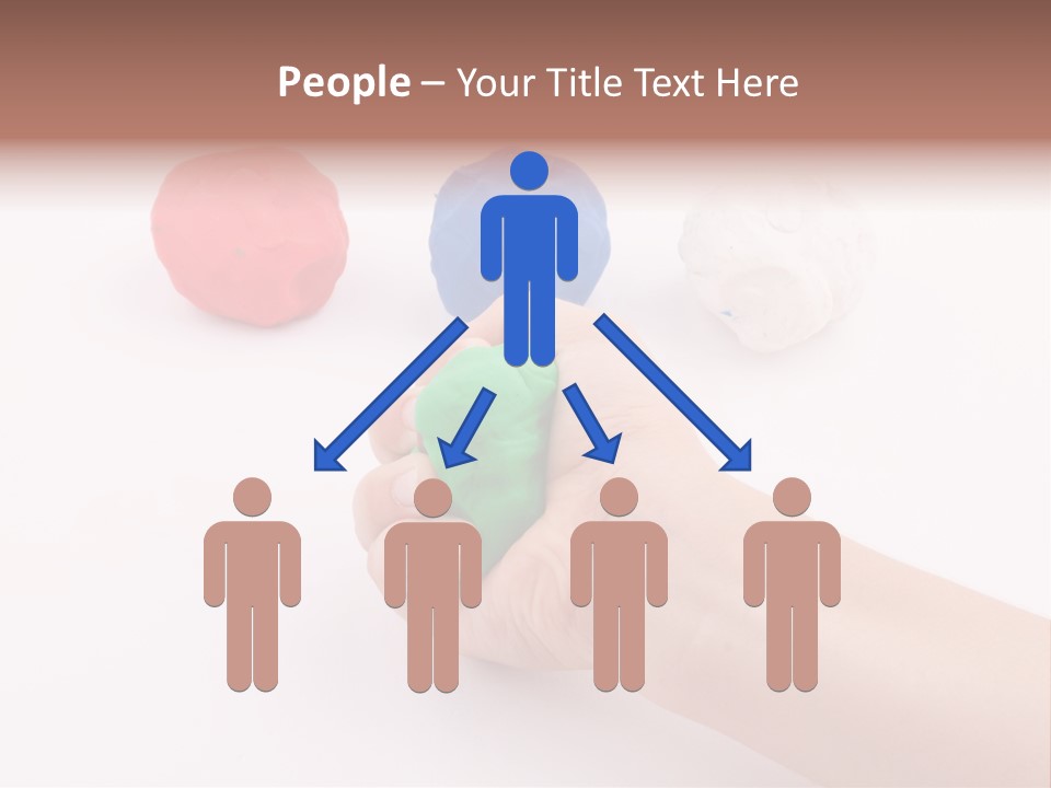 Hand Red Work PowerPoint Template