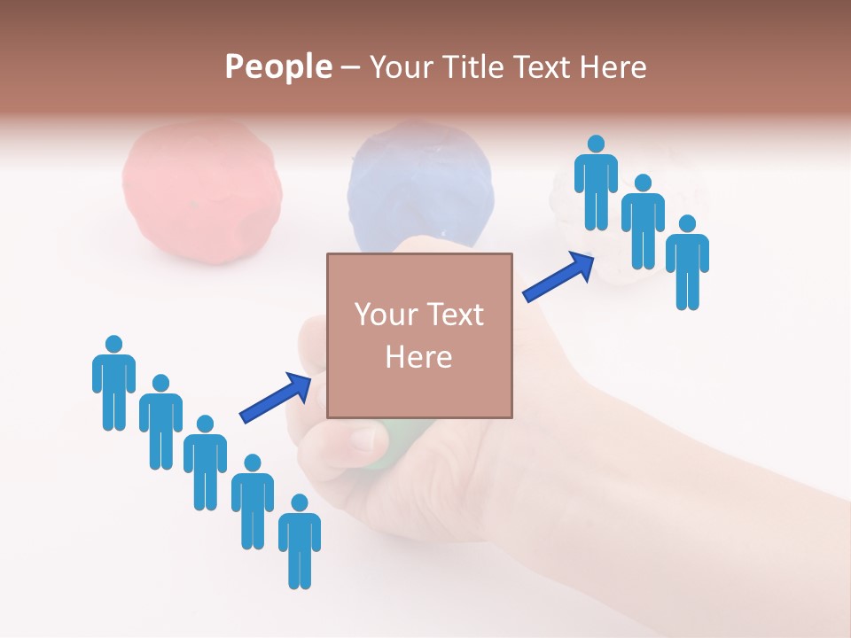 Hand Red Work PowerPoint Template