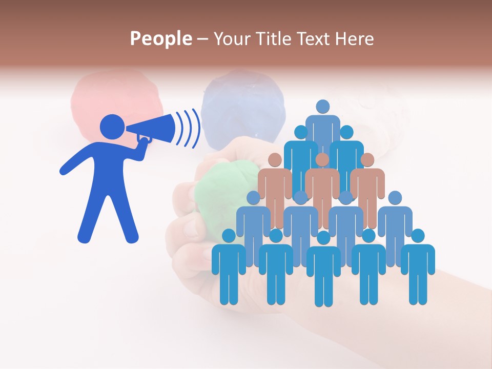 Hand Red Work PowerPoint Template