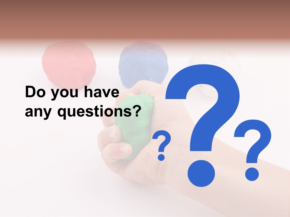 Hand Red Work PowerPoint Template