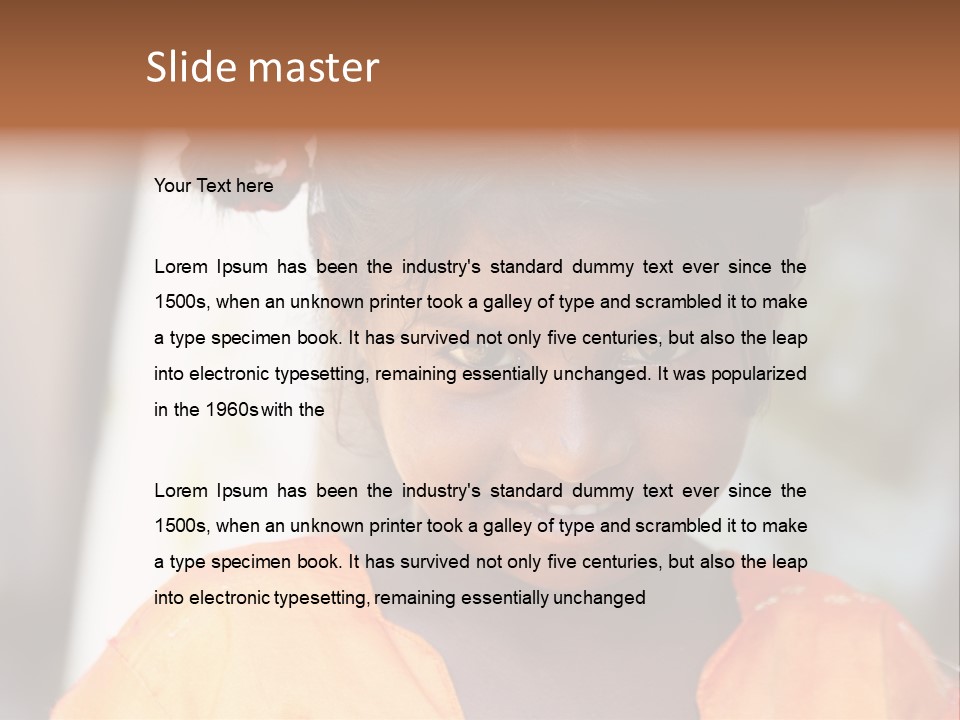 Closeup Smile Looking PowerPoint Template