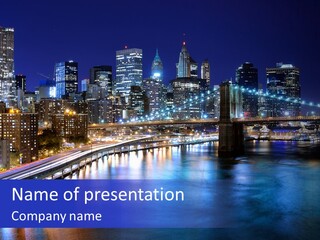 New York Office Buildings Towers PowerPoint Template