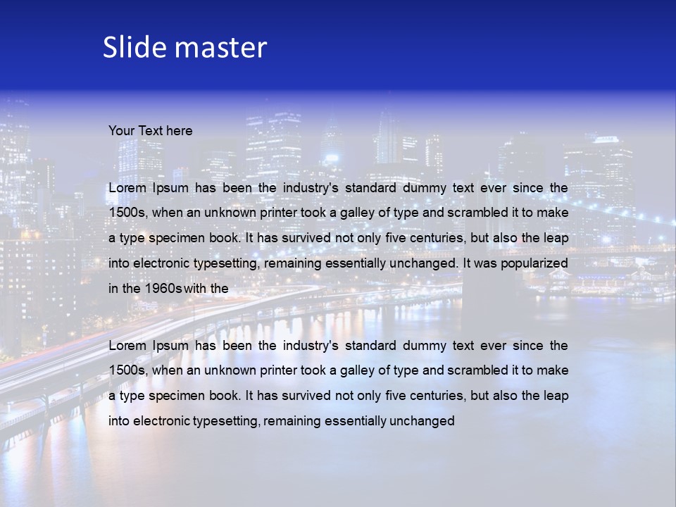 New York Office Buildings Towers PowerPoint Template