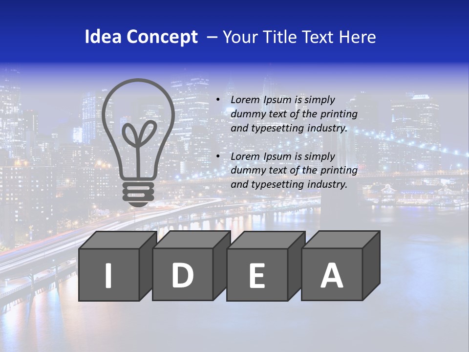 New York Office Buildings Towers PowerPoint Template