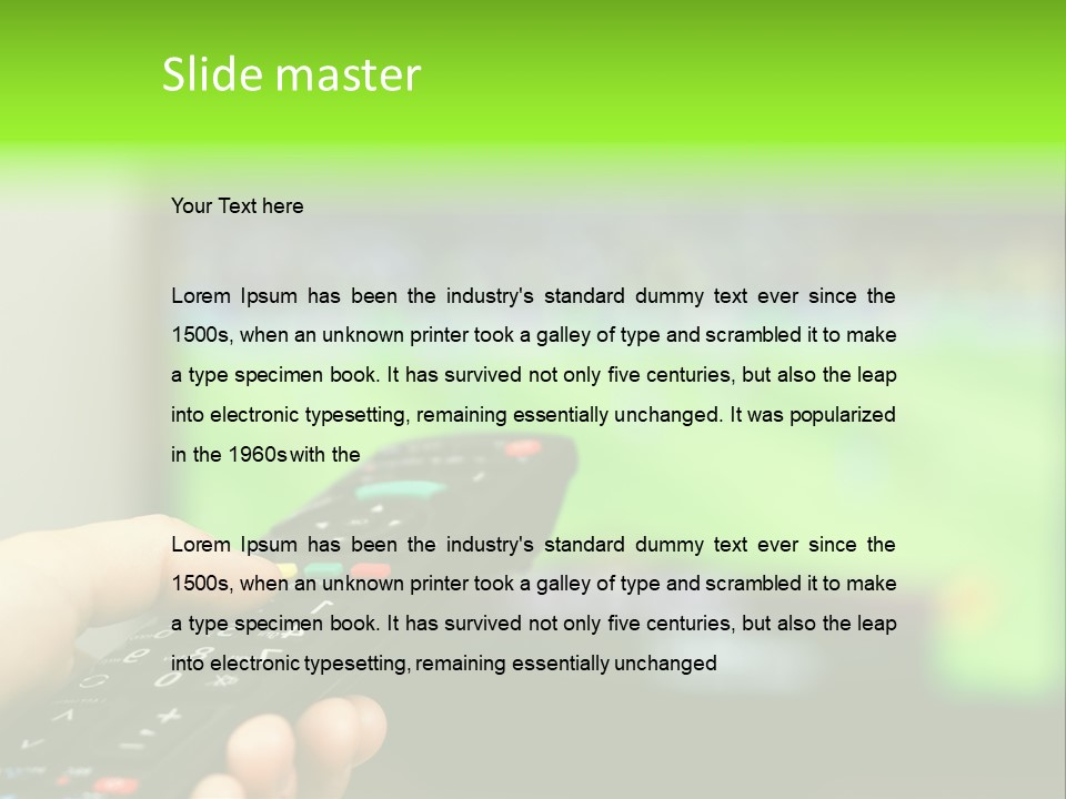 Thumb Control Streaming PowerPoint Template