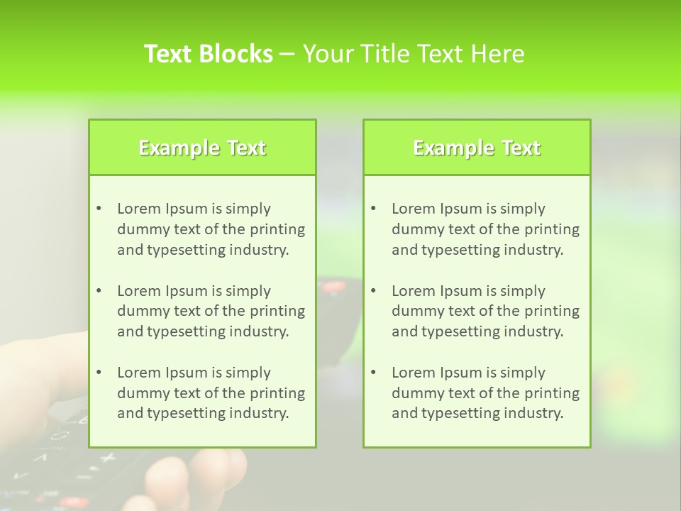 Thumb Control Streaming PowerPoint Template
